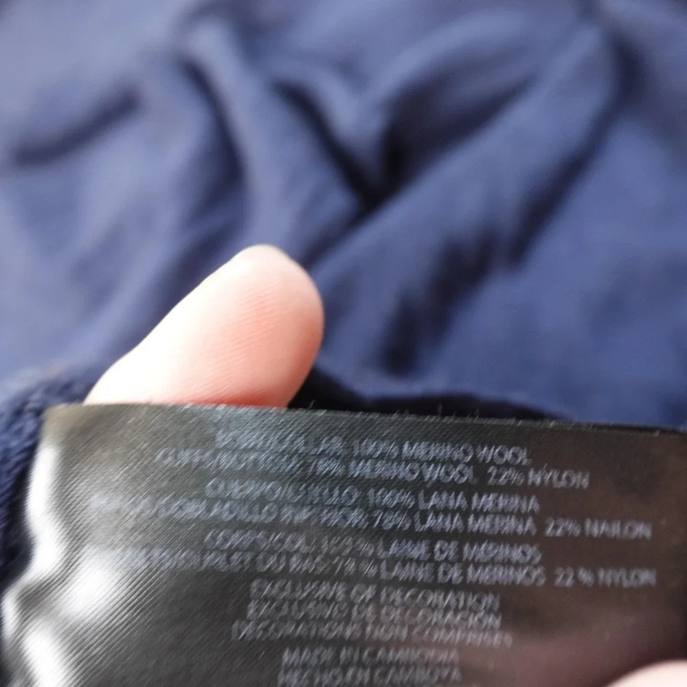 Banana Republic Sweater Mens 2XL Blue‎ Merino Wool Crewneck Pullover Lightweight